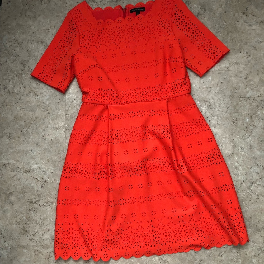 Banana Republic Cut-Out Scalloped Dress